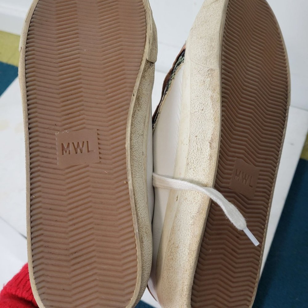 Madewell Sidewalk Low-Top Sneakers Snake Embossed Leather: Wave Edition 8 - Picture 3 of 13